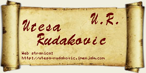 Uteša Rudaković vizit kartica
